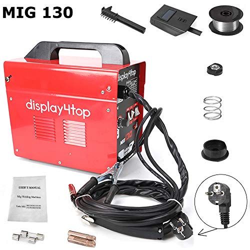 Display4top Soldador hilo continuo sin gas MIG 130 230V Máquina de Soldadora